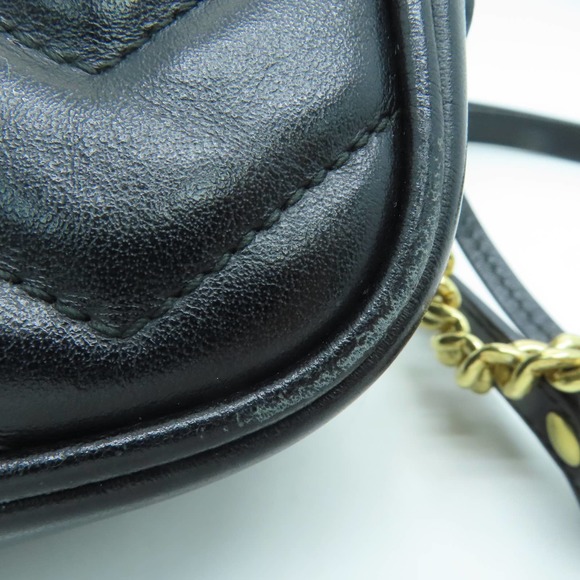 💎✨BEAUTIFUL✨💎 Authentic Gucci GG Shoulder Bag Calfskin Leather Black - Picture 8 of 14
